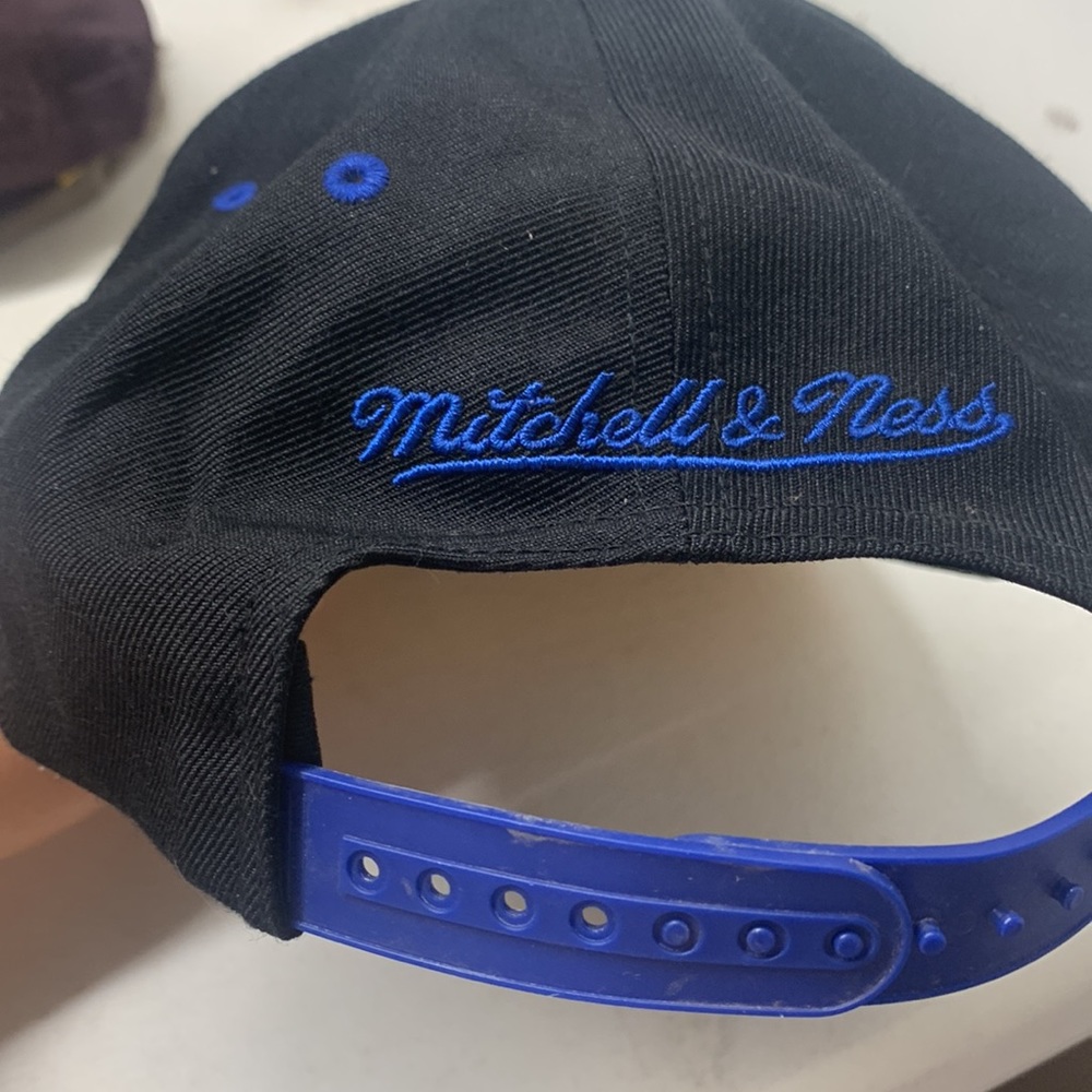Golden State warriors Mitchell And Ness Big Logo Snapback Baseball Cap Hat NBA - Picture 8 of 8